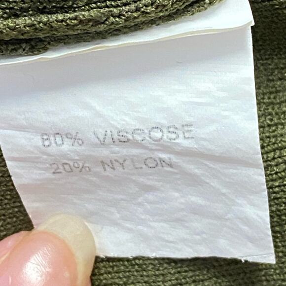 Vintage Dressing Deep V-Neck Knit Dress Green Size XS - Picture 7 of 7